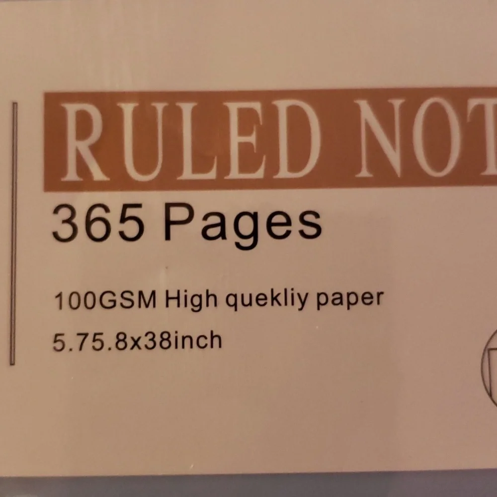 Notebook  365 pages  new.